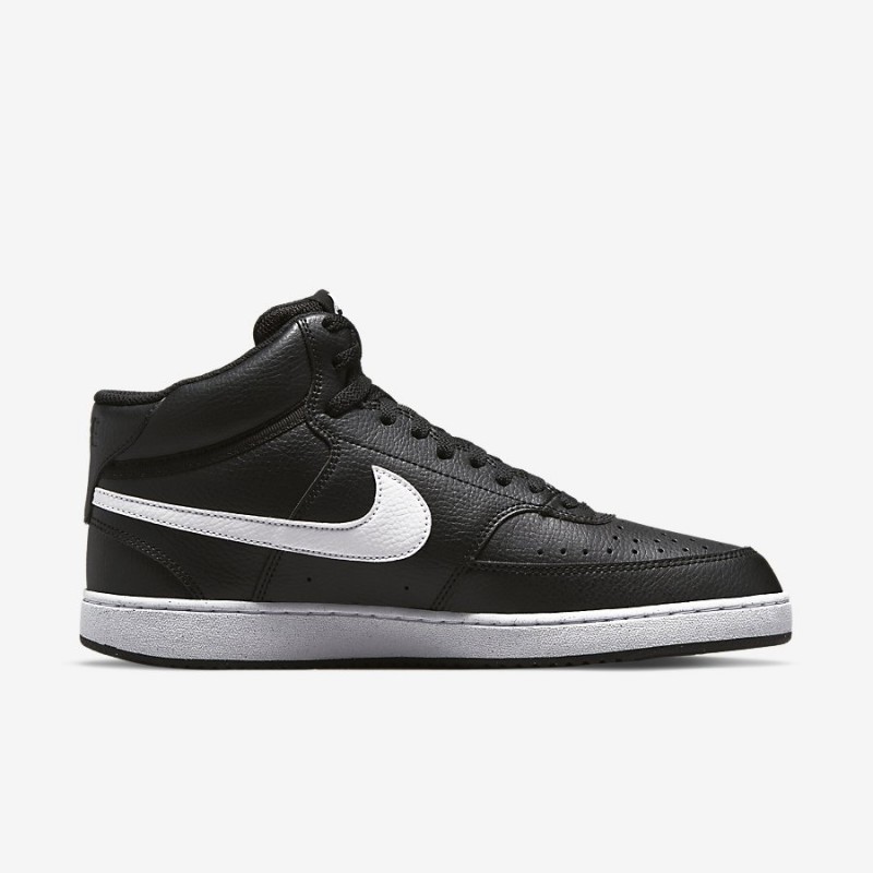 Giày Nike Court Vision Mid Nam - Đen Trắng