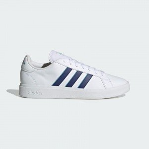 Giày adidas Grand Court Base 2.0 Nam Nữ - Trắng Xanh Dương 