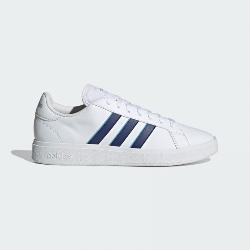 Giày adidas Grand Court Base 2.0 Nam Nữ - Trắng Xanh Dương 