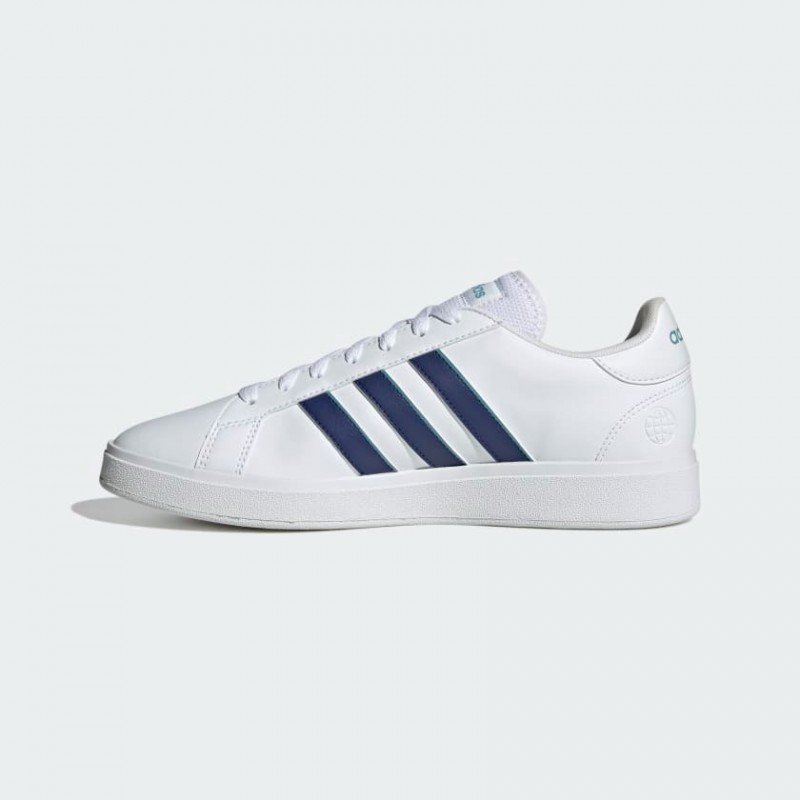 Giày adidas Grand Court Base 2.0 Nam Nữ - Trắng Xanh Dương 