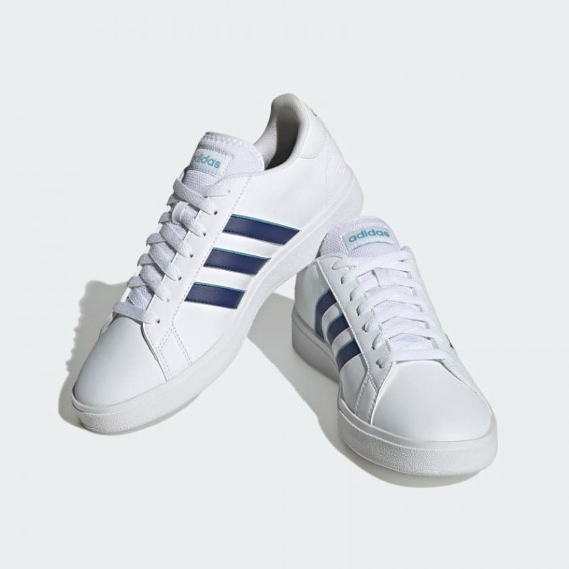 Giày adidas Grand Court Base 2.0 Nam Nữ - Trắng Xanh Dương 