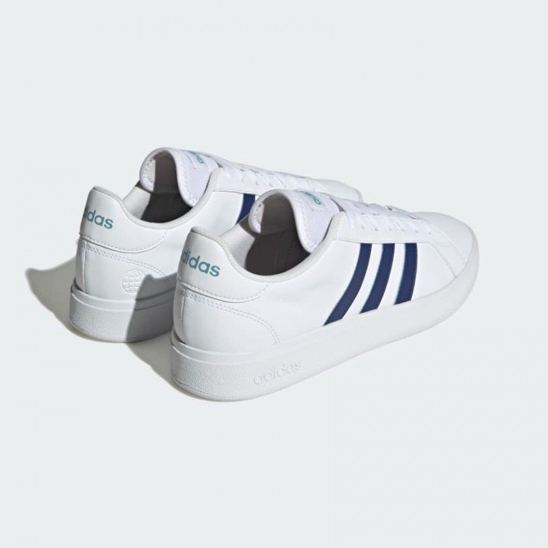 Giày adidas Grand Court Base 2.0 Nam Nữ - Trắng Xanh Dương 