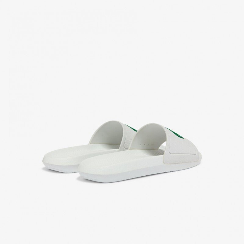 Dép Lacoste Croco Water-repellent Synthetic Slides Nam - Trắng