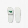 Dép Lacoste Croco Water-repellent Synthetic Slides Nam - Trắng