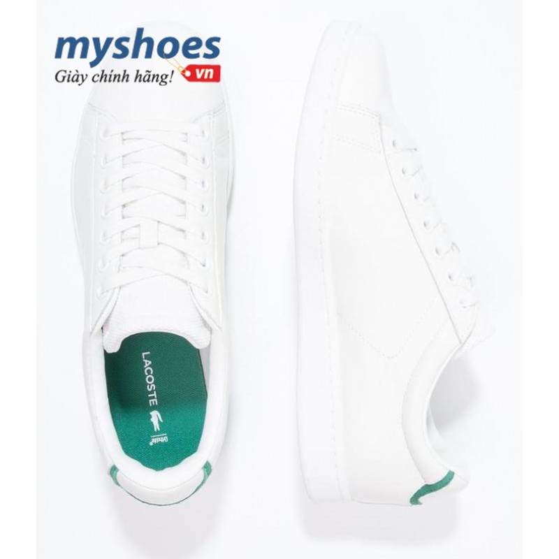 Giày Lacoste Carnaby Evo 117 - Trắng gót xanh lá